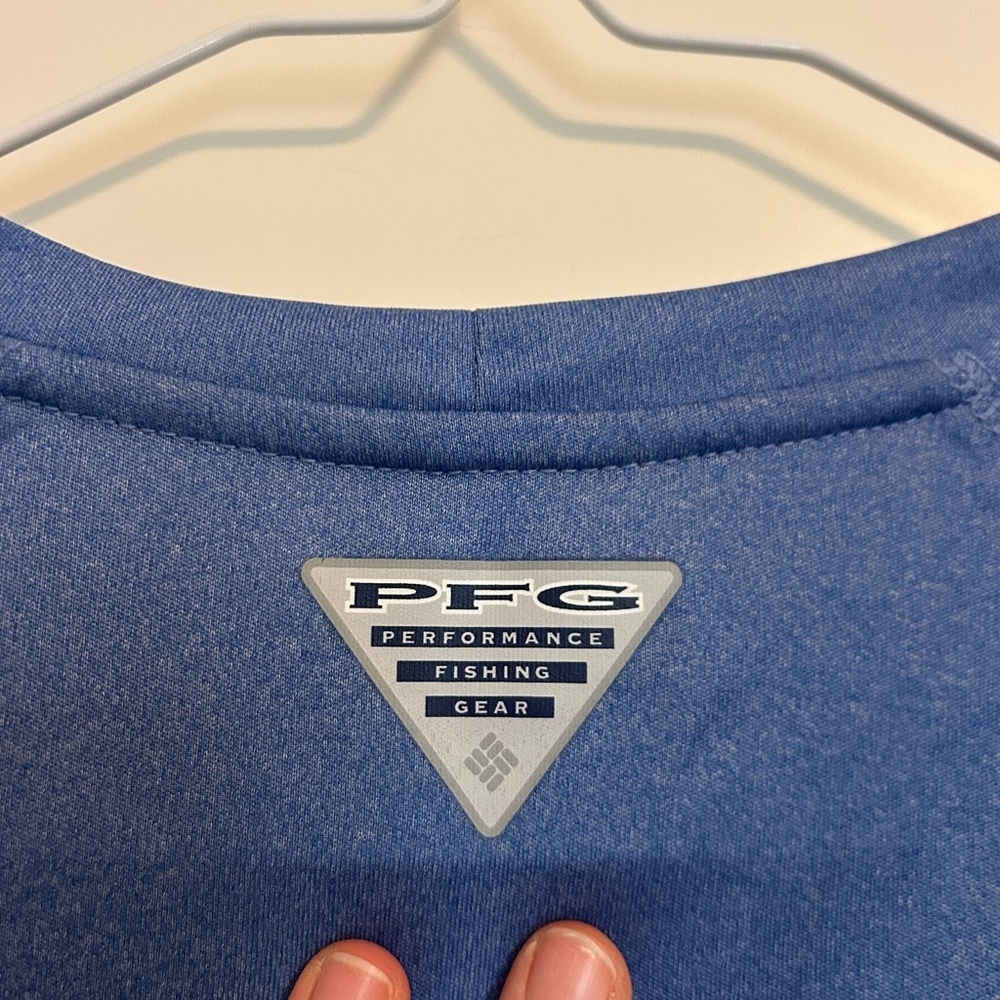Columbia Men's Ocean Blue Long Sleeve Tee -PFG - Picture 7 of 7